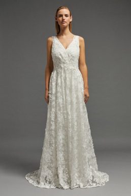 Coast Bridal 3d Lace Halter Maxi Dress, Ivory