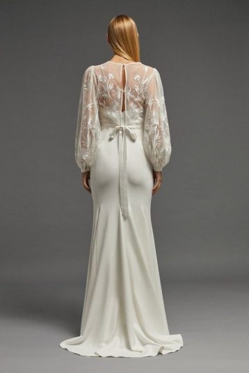 Coast Bridal Embellished Puff Long Sleeve Top Ivory