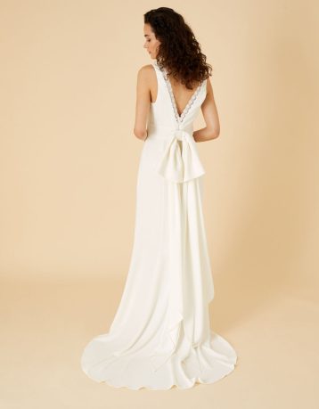 Monsoon Bow back bridal maxi dress ivory