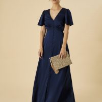 Monsoon navy best sale long dress