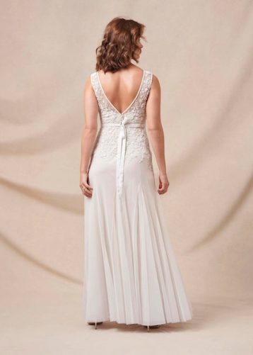 Phase Eight Annalise Beaded Wedding Dress Porcelian