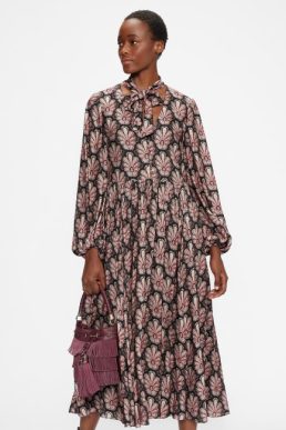 Ted Baker DHANA Relaxed printed maxi dress Black Pink