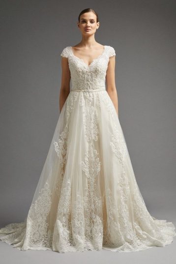 Coast Embroidered And Pearl Detail Bridal Gown Ivory