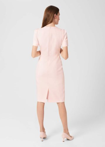 Hobbs Ana Shift Dress Blush Light Pink