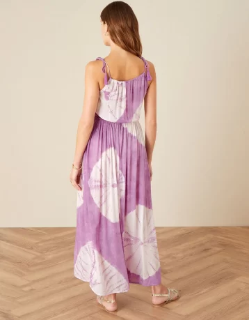 Monsoon Luiza tie dye midi dress purple