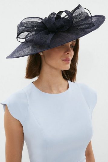 Coast Wide Brim Bow Detail Fascinator Navy