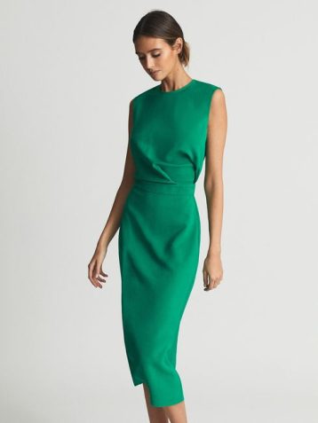 Reiss LAYLA Sleeveless Bodycon Dress Green