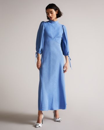 Ted Baker Ninora Midi Dress Light Blue