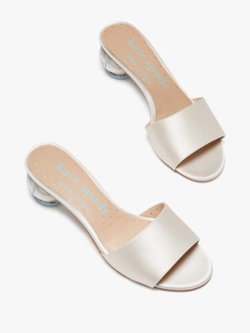 Kate Spade love slide sandals bridal ivory