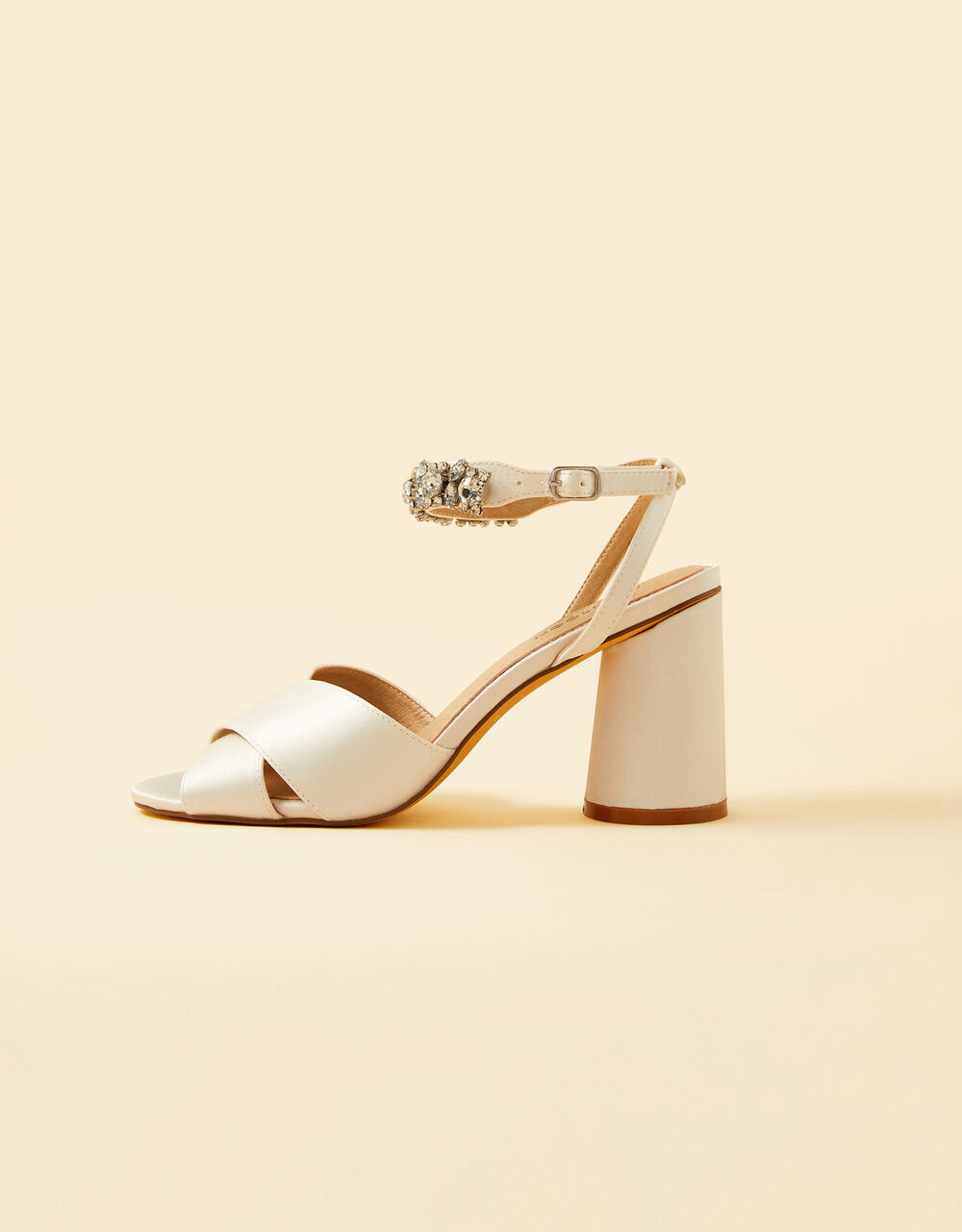 Ivory low block on sale heel