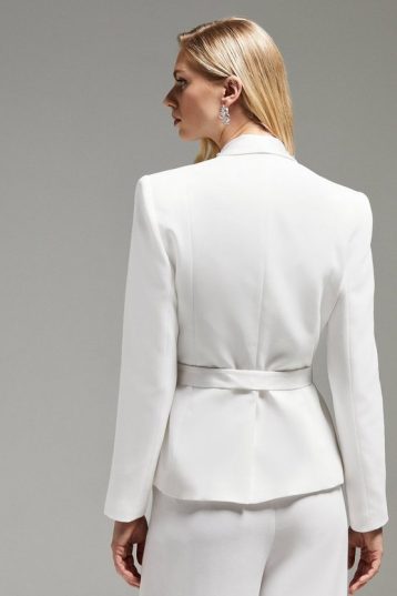 Coast Norman Hartnell Embellished Tuxedo Blazer Ivory