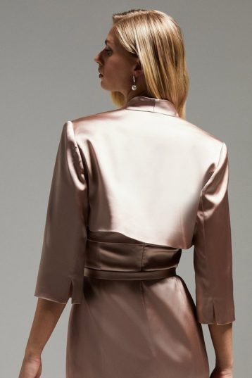 Coast Norman Hartnell Satin Bolero Mink