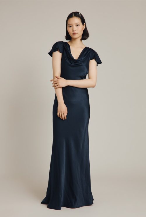 Ghost navy dress hotsell