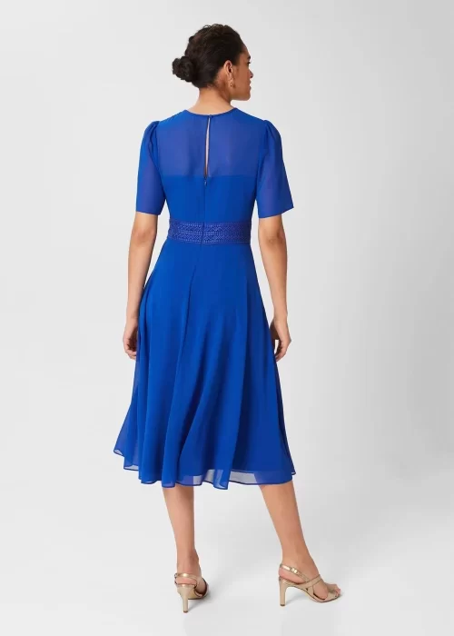 Hobbs Credissa Fit And Flare Dress, Lapis Blue