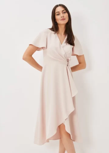 Phase Eight Julissa Wrap Dress Cameo Pink Blush