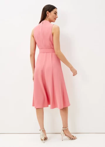 Phase Eight Kazandra Belted Dress, Watermelon Pink