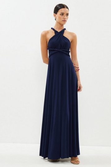 Coast Petite Multiway Bridesmaid Maxi Bridesmaid Dress​ Navy Blue