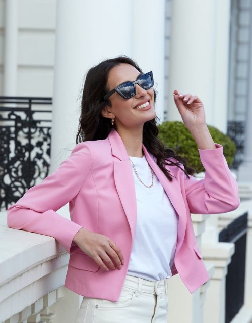 Pink Cropped Blazer £35.99