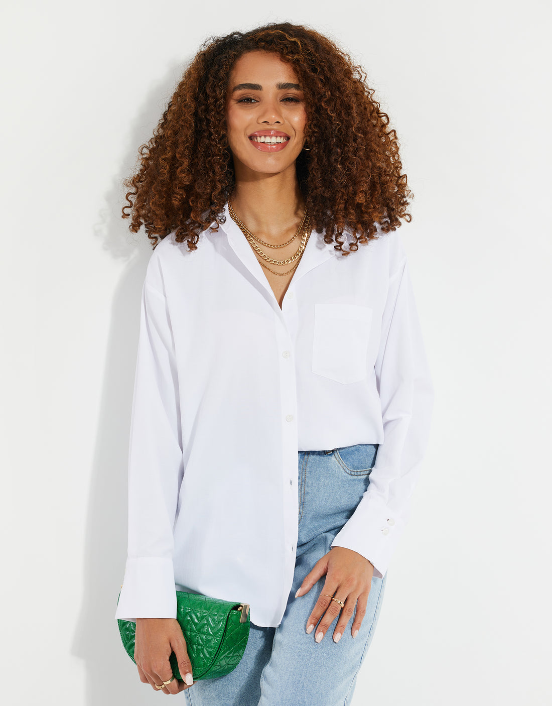 White Longline Oversized Shirt