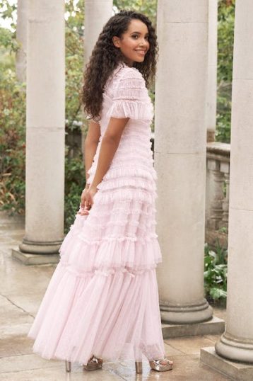 Needle & Thread Valentine Ruffle Gown Blush Pink