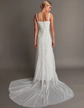 Holly cowl neck bridal dress ivory