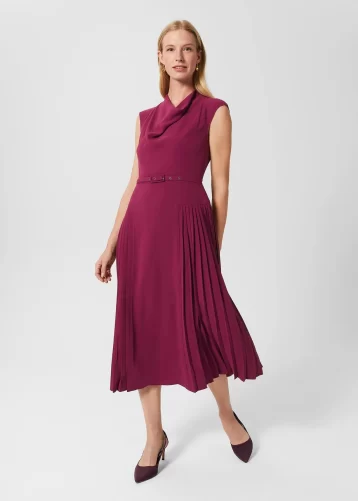 Hobbs Sierraa Dress Warm Plum