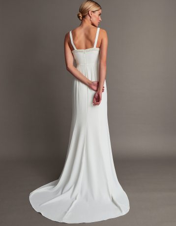 Monsoon Kate pearl trim bridal maxi dress ivory