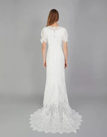 Monsoon Elizabeth chantilly lace bridal maxi dress ivory