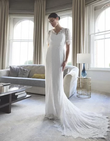 Monsoon Elizabeth chantilly lace bridal maxi dress ivory