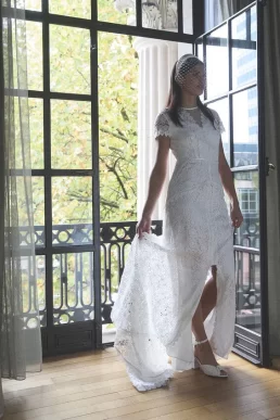 Monsoon white lace store dress