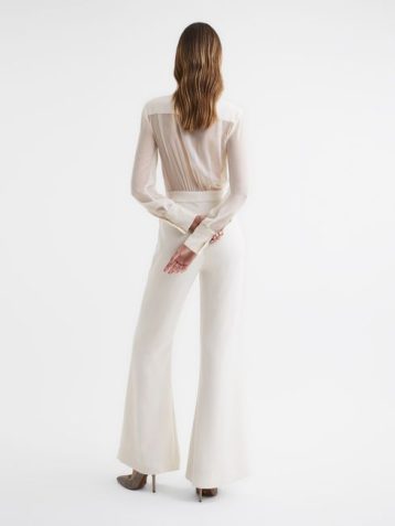 Reiss Lennon Tuxedo Jumpsuit Ivory