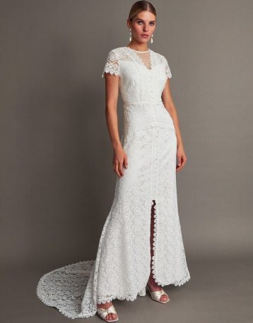 Monsoon Sienna lace bridal maxi dress ivory