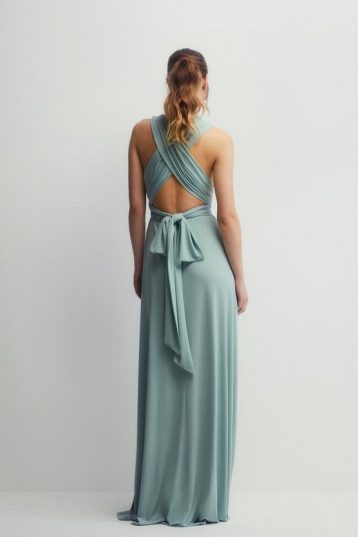 Coast Multiway Slinky Jersey Bridesmaids Maxi Dress Sage Green