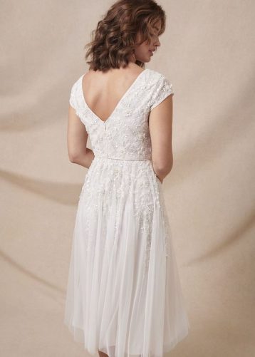 Phase Eight Lorena Tulle Short Wedding Dress, Ivory - Image 2