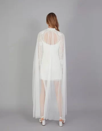 Monsoon Pearl trim bridal cape