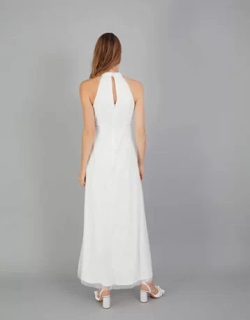 Monsoon Nikita embellished halter bridal maxi dress ivory