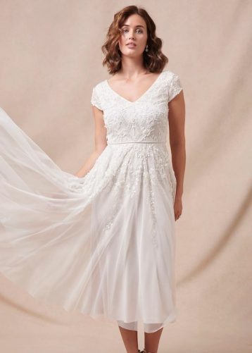 Phase Eight Lorena Tulle Short Wedding Dress Ivory