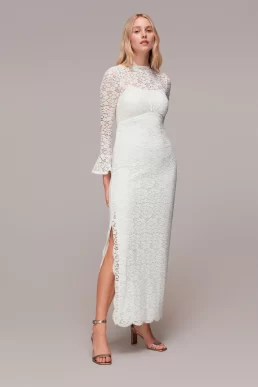 Whistles Frances Lace Wedding Dress Ivory