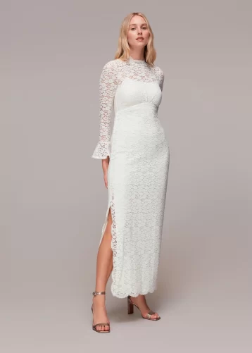 Whistles Frances Lace Wedding Dress Ivory