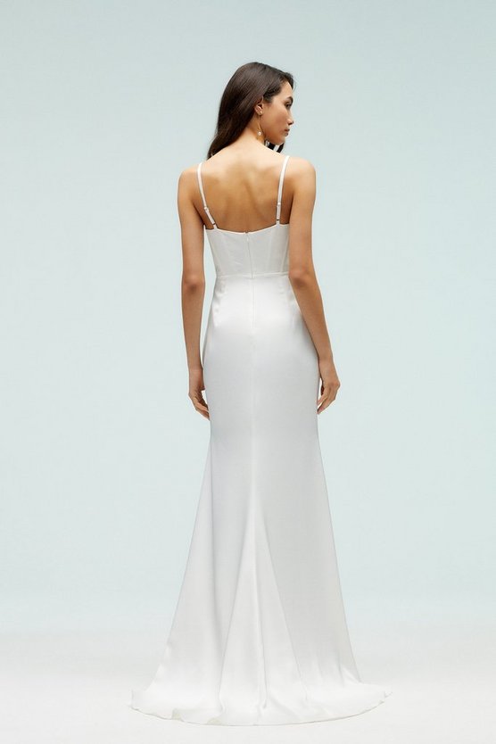 Lipsy bridal cowl neck satin maxi dress sale