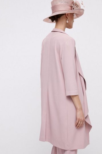 Coast Waterfall Midi Length Fluid Jacket Blush Pink