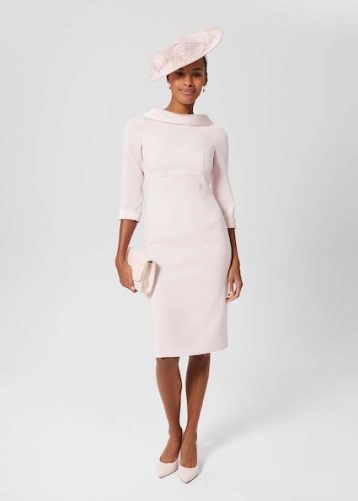 Hobbs Rhianne Shift Dress Dress Light Pink Blush