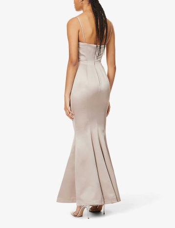 HOUSE OF CB Violette slim-fit fishtail-hem woven maxi dress