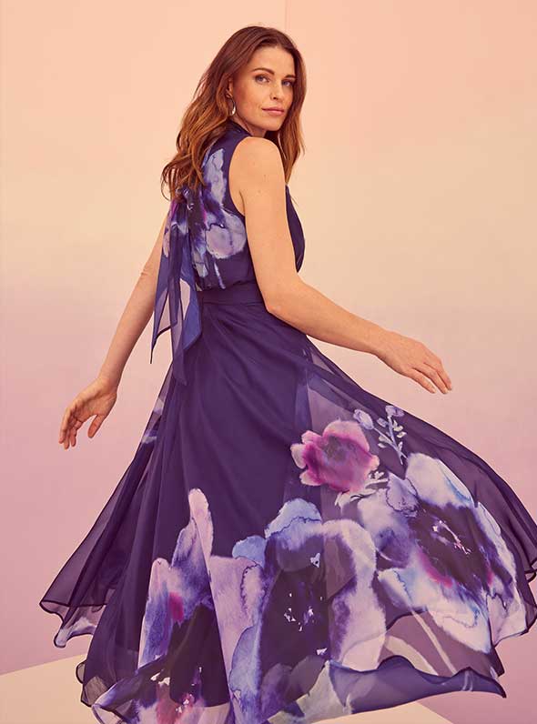 Phase Eight Lucinda Floral Chiffon Midi Dress, £159