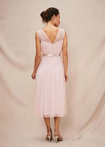 Phase Eight Ella Tulle short Bridesmaid Dress Blush Pink