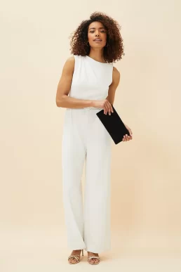 Phase Eight Gracie Wide Leg Jumpsuit Ivory