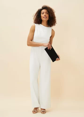 Phase Eight Gracie Wide Leg Jumpsuit Ivory