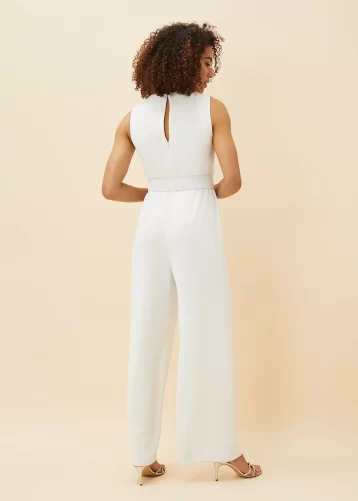 Phase Eight Gracie Wide Leg Jumpsuit Ivory