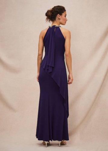 Phase Eight Harmony Jersey Embellished Maxi Dress Purple