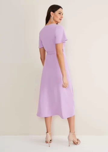 Phase Eight Julissa Wrap Dress Crocus Lilac Purple